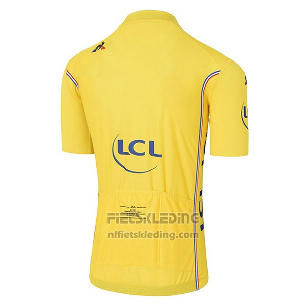2017 Fietskleding Tour de France Geel Korte Mouwen en Koersbroek